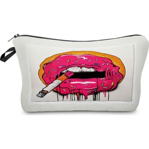 Fashion Lips Cosmetic Bag Cases Dropshipping Women Waterproof Makeup Bag Multifunction Outdoor Large Capacity Shopping Bag
