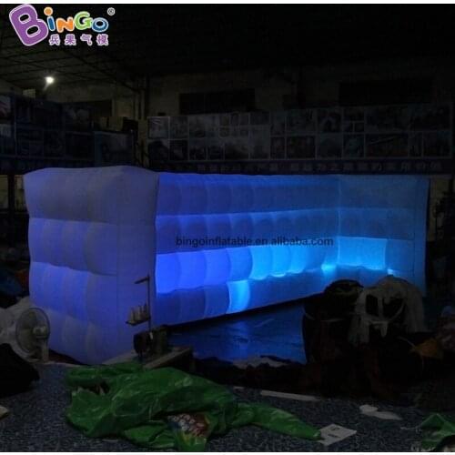 Customized 8x2.5x2.5 meters inflatable led wall / inflatable air wall with led trade show light-up toy