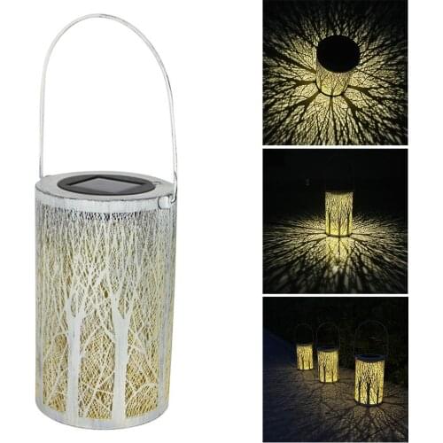 Outdoor Waterproof Solar Lantern Garden Courtyard Cylindrical Forest Lamp Halloween decoration Home garden decoration