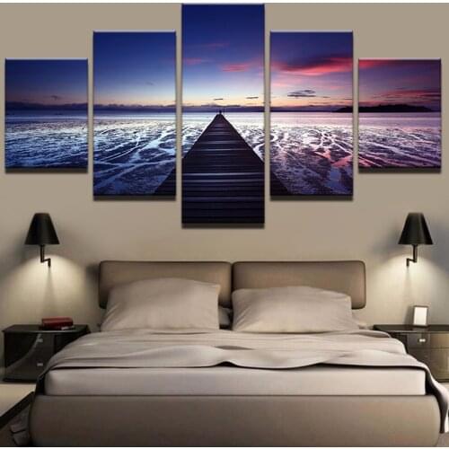 Wall Print Painting Modular Poster Canvas 5 Panel Bridge To Heaven Landscape Framework Art For Living Room Home Deco Artwork