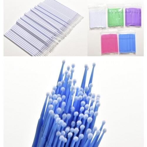 2019 New 100pcs Cosmetic Disposable Microbrushing One-time Brushes Liquid Lipstick Lipgloss Brush Wands Applicator Lip Brushes