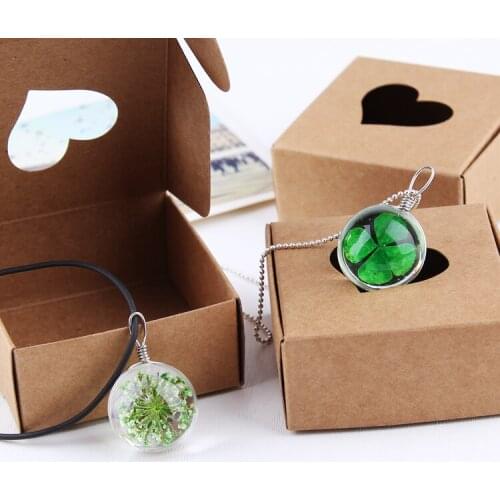 Wholesale 150Pcs/ Lot 6.5*6.5*3cm Brown Heart Hollow Out Kraft Paper Box Handmade Soap Gift Favor Party Cosmetic Package Boxes