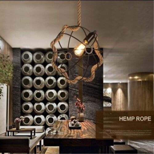 Pendant Lamp / Bar Decoration Lamp Loft Creative Iron Retro Vintage Loft Rope Edison Cafe / Restaurant DIA 410MM Free Shipping