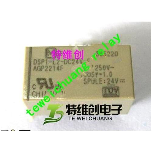 Relay DSP1-L2-DC24V AGP2214F DSP1L2DC24V 24V DC24V 24VDC 2PCS/LOT