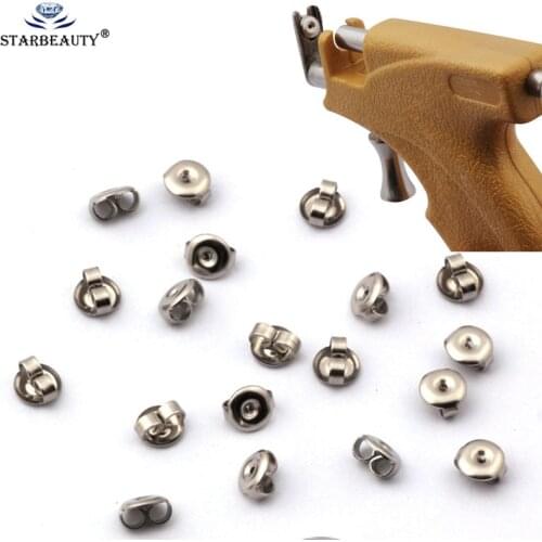 100pcs/Lot 4x6mm Silver Ear Spacer Stainless Steel Ear Nut Clutch Earring Stoppers Post Stud earrings Backs DIY Jewelry Findings