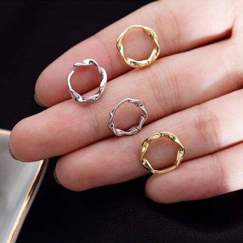 Hypoallergenic Mini Circle Hoop Earrings Charm Minimalism Silvery Jewelry For Women Vintage Wedding Ear Piercing Birthday Gift