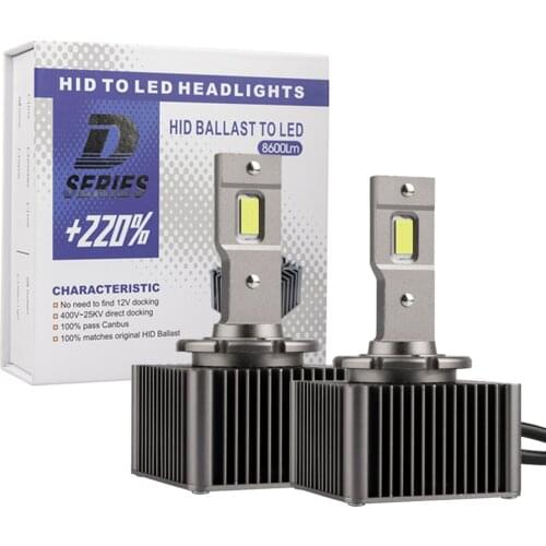 2pcs D1S, D2S, D3S,D4S 6000K LED CAR CHEADLIGHTS 72W/8000Lm car LED lights bulbs 12V GLOWTEC