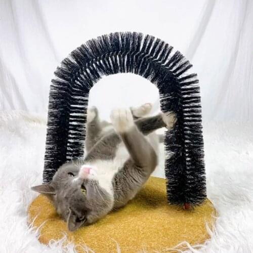 Funny Pet Massage Arch Automatic Brush Cats Toy Anti-skid Scratching Device