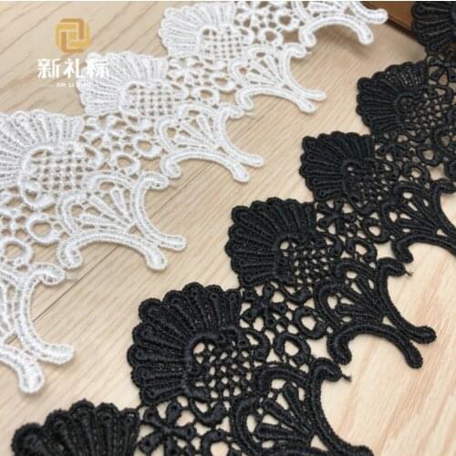 1 Meter/lot High Quality Thick Decoration Water Soluble Flower Lace Trim Sewing Crafts Women Cloth Dress Accessories DIY 8cm