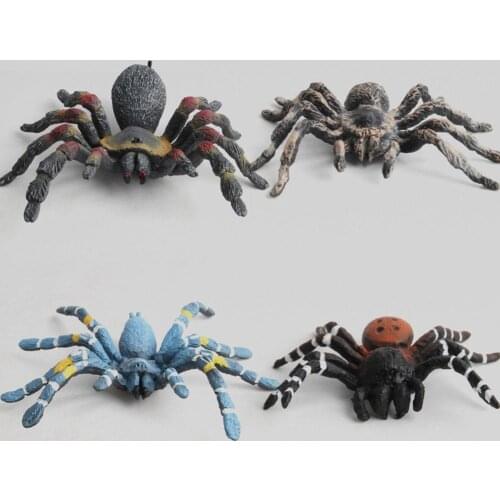 1pcs Simulation Large Spider Realistic Insect Animal Model Toy Creative Halloween Scary Tricky Props 9.5cm Best Holloween Gifts