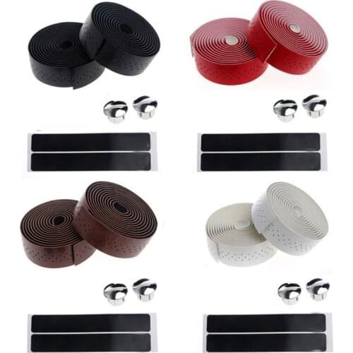2 Pcs Soft Bicycle Handlebar Grip Tape Wraps Adhesive with Vent Holes Bike Handle Bar Tape Practical Modification and Dropship