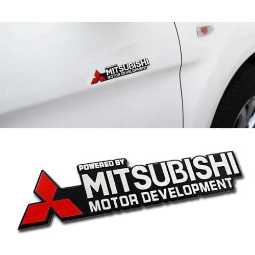 3D Metal Car Emblem Sticker Auto Body Trunk Decal Sticker Accessories For Mitsubishi Lancer L200 Pajero Sport ASX Mirage Attrage