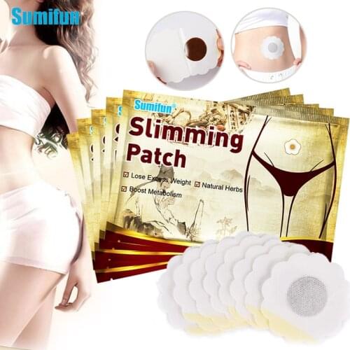 40Pcs Sumifun Herbal Slimming Patch Belly Navel Stickers Fat Burning Thigh Arm Cellulite Removal Lose Weight Body Care Plaster