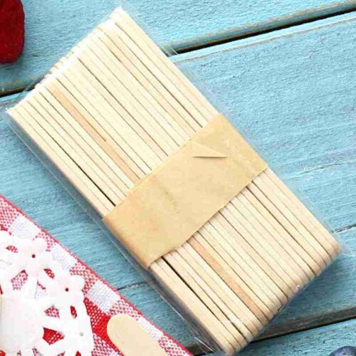 50pcs Ice Cube Maker Cream Gereedschap Model Special-purpose Hout Bang Tak Diy Bouwsteen Popsicle Lollipop Mold Accessoires