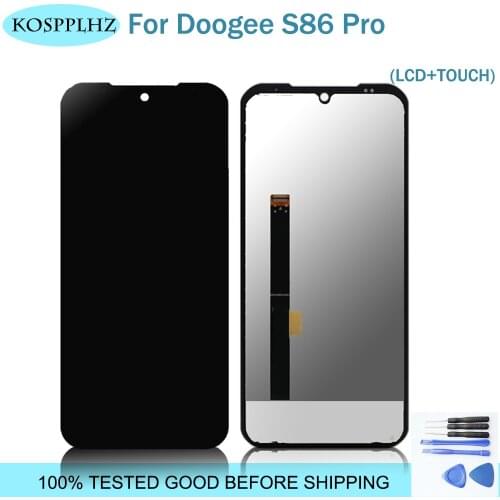6.09" new For Doogee S86 S86 Pro LCD Display + Touch Screen 100% Original Qulaity Tested LCD Digitizer+Tool