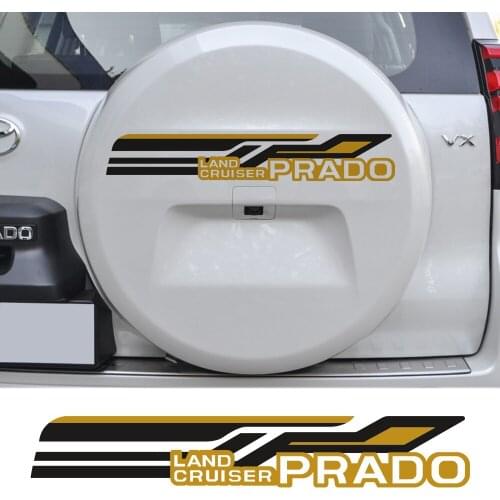 For Toyota Land Cruiser Prado Auto Spare Tires Decoration Stickers Car Spare Wheel Cover Trim Vinyl Graphic Decals Accessories