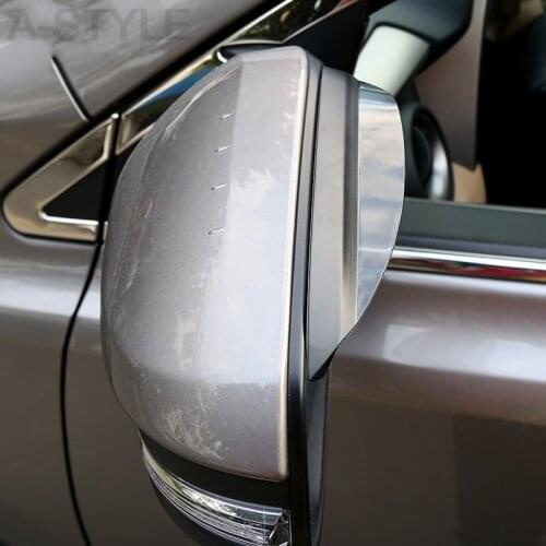 For Toyota RAV4 RAV 4 2016-17 Car Styling Carbon rearview mirror rain eyebrow Rainproof Flexible Blade Protector Car accessories