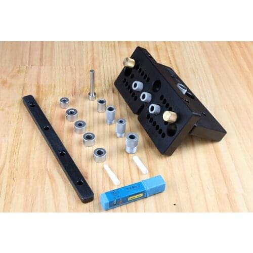 Woodworking tools 3 in 1 Dowelling Jig for Furniture Fast Connecting Cam Fitting drilling locator DIY Kit Punching Locator Round