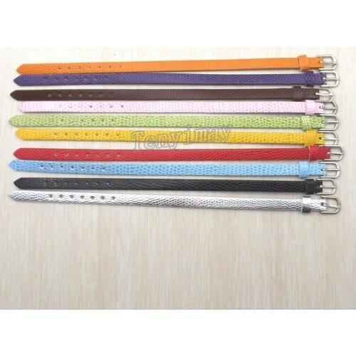 Belt style leather beaded bracelets free shipping, wholesale 100pcs mixed color charm bracelet for promotion, gift