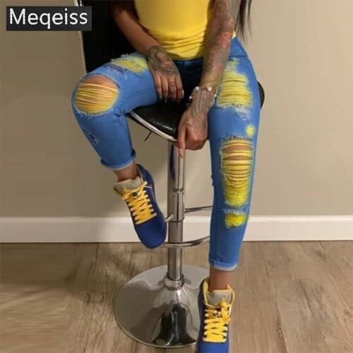 MEQEISS Womens Boyfriend Jeans