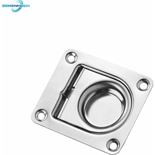 304 Stainless Steel Marine Spring Floor Buckle Deck Latch Pull Handle Locker Cabinet Boat Hardware Marine Accessories Yacht Hot