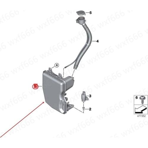 Car Wiper spray bottle Glass kettle Suitable for X1b mwF48 Cleaning solution tank Wiper water tank kettle Headlight sprayer