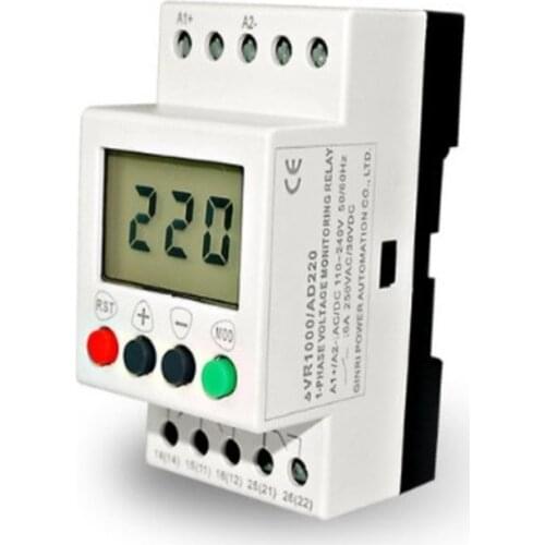 SVR1000/AD220 LCD single-phase AC/DC 110~240V Overvoltage/Undervoltage Monitoring Relays