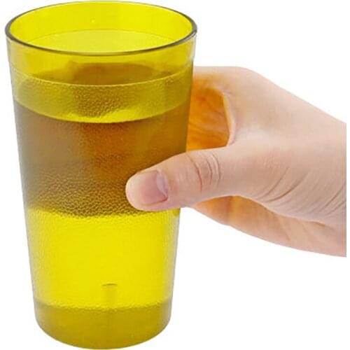 Single-layer Plastic Water Cup Frosted Clear Drinkware Food Grade Plastic High Temperature Nontoxic Mug Restaurant Glass 300ml