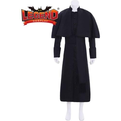 Roman Soutane Cassock suit outfit Medieval Clergyman Robe Cassock cosplay costume custom made