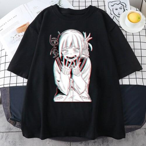 Anime My Hero Academia Shirt Short Sleeves Himiko Toga T-shirt Tops Unisex