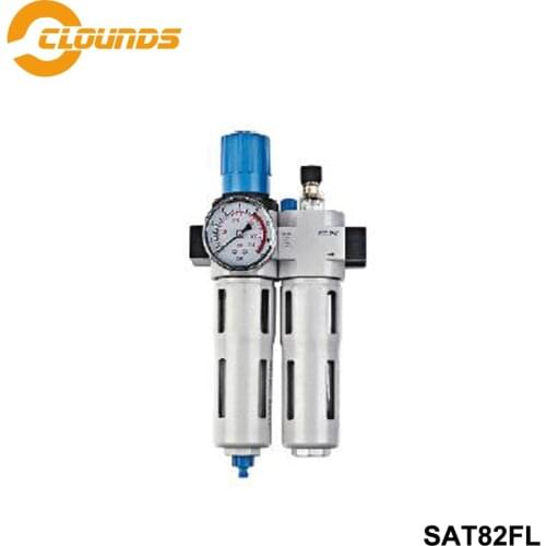 SAT82FL Air Compressor Oil Lubricator Moisture Water Trap Filter Regulator