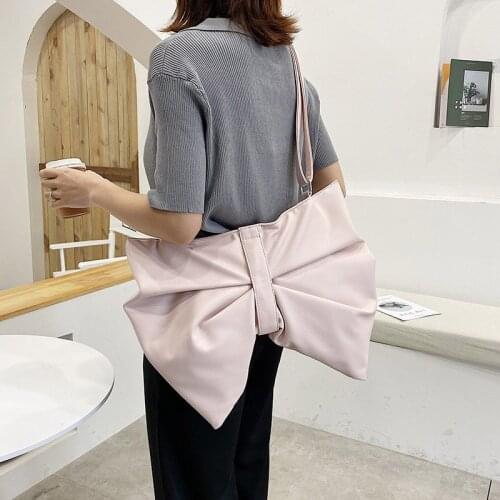 Big Bow Crossbody Bags For Women Fashion Soft Leather Shoulder Handbag Elegant Female Casual Totes Bag Purses Bolsa Feminina
