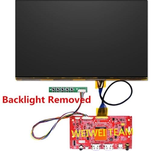 Wisecoco 12.5 inch 4k 3d printer LCD Display 3840x2160 No Backlight 2 Drive Board Dp Edp 40 pin LQ125D1JW31 Video Projector