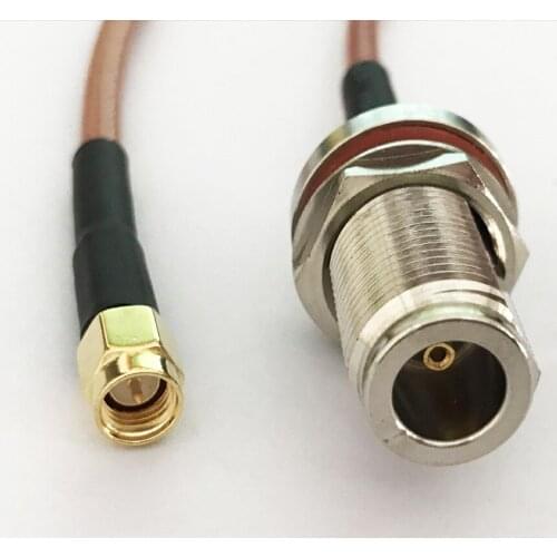 10pcs 20cm RG142 RF Coax Cable N Female O-ring Nut to SMA Male Plug Connector RF Coaxial Cable