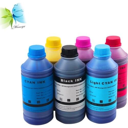 1000 ml*6 colors Refill Dye Ink for hp Designjet 5000 5500 5000pc 5000ps 5500pc Printer