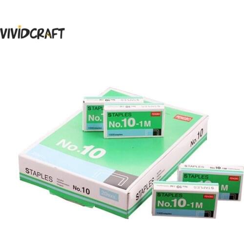 1000pcs/box Size No 10 Staples Box For Desktop Stapler Accessories Stationery Tapetool Metal Office Staples Normal Tools Y1D5