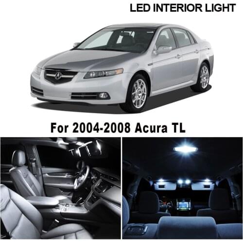 12pcs White Canbus LED Light Bulbs Interior Kit For 2004 2005 2006 2007 2008 Acura TL Car Accessories License Plate Lamp