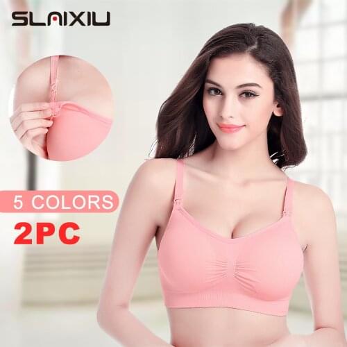 2PC/lot Maternity Bras Wirefree Nursing Bra Panties Set Pregnancy Clothes Prevent Sagging Breastfeeding Womens Breathable Bra