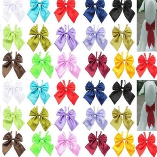 50pc/lot Pet Accessories Gentleman Dog solid color Bow Ties Bow tie Pet Bow ties Adjustable Dog Cat tie Neckties BW02