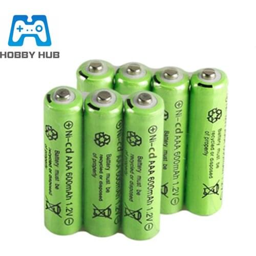 1.2v 600mah NI-CD AAA Battery 600 mAh Rechargeable nicd Battery For Electric Toy remote Control car RC ues