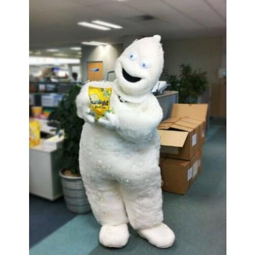 White Funny Baby Mascot Costume Cosplay Party Fancy Dress Parade Adult Halloween Event Unisex Cartoon Apparel Cosplay Halloween