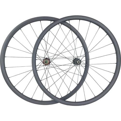 1060g 29er MTB XC tubeless carbon wheelset 27mm hookless straight pull wheels 15x100 12x142 thru UD 3K 12K matte glossy 24H 28H