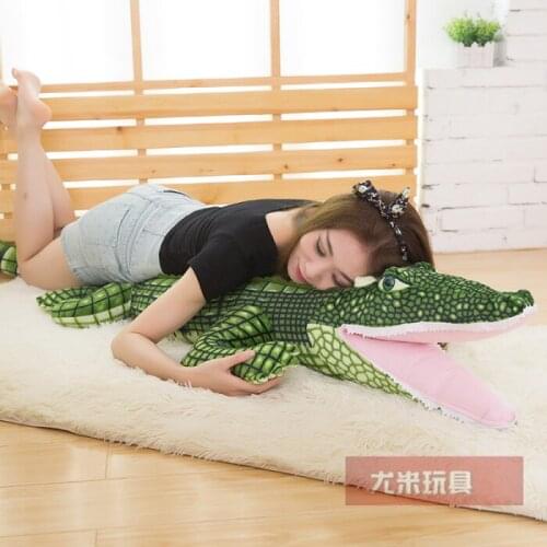 Big cartoon crocodile plush toy soft throw pillow gift about 160 0011