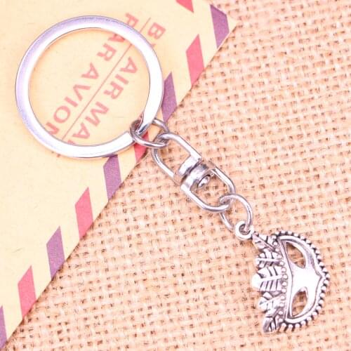 New Fashion Keychain 19x20mm party mask masquerade mardi gras Pendants DIY Men Jewelry Car Key Chain Souvenir For Gift