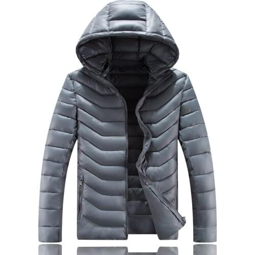 Brand Winter Coat Men Casual Hoodied Cotton Padding Parka Men Clothing Winter Jacket Men