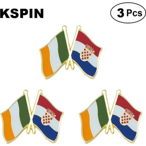 Ireland Croati Frendship Lapel Pin Brooches Pins Flag badge Brooch Badges