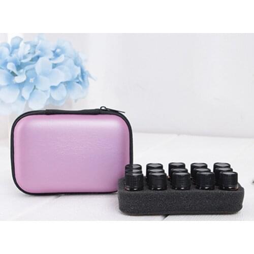15 Slot Essential Oil Bottle Holder Case 1-3ml Aromatherapy Roller Container PU Leather Home Travel Carrying Organizer