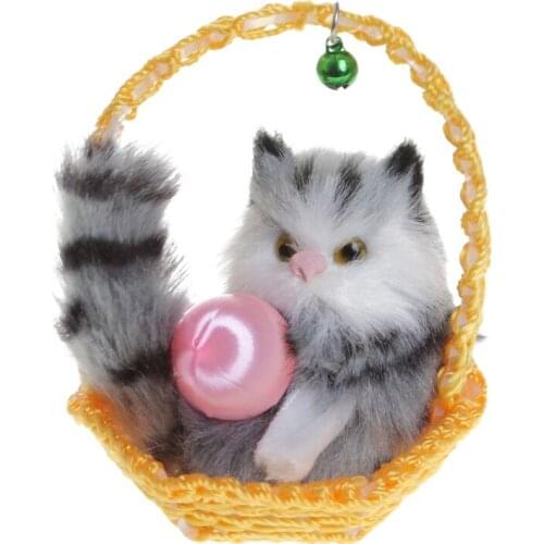 2020 High Quality Multi Style Cute Collectible Classic Plush Animal Toy With Basket Simulation Exquisite Craft Toys
