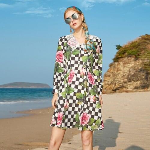 Модные платья в клетку DIDABOLE China At AliExpress