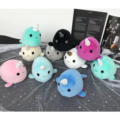 Reversible Flip Fish Stuffed Plush Doll mood Fish Plush Reversible Plush Toy Color Chapter Plush Doll Filled Plush Child Toy